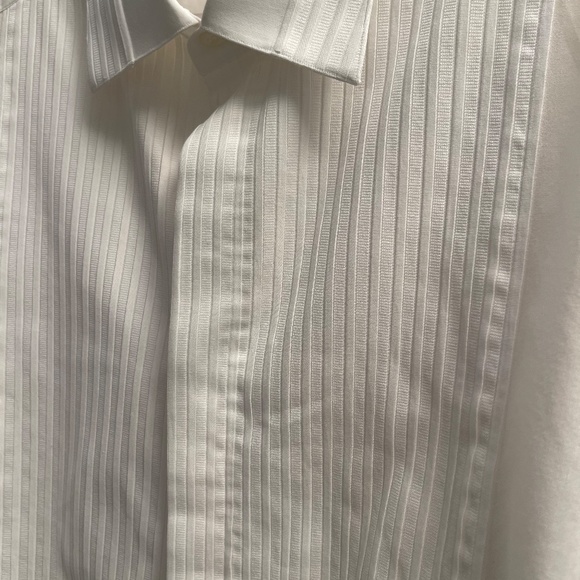BEAUTIFUL STEFANO RICCI PLEATED TUXEDO WHITE SHIRT - SIZE L - Picture 3 of 6